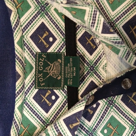 FOX golf Blue and green polo - Picture 2 of 3